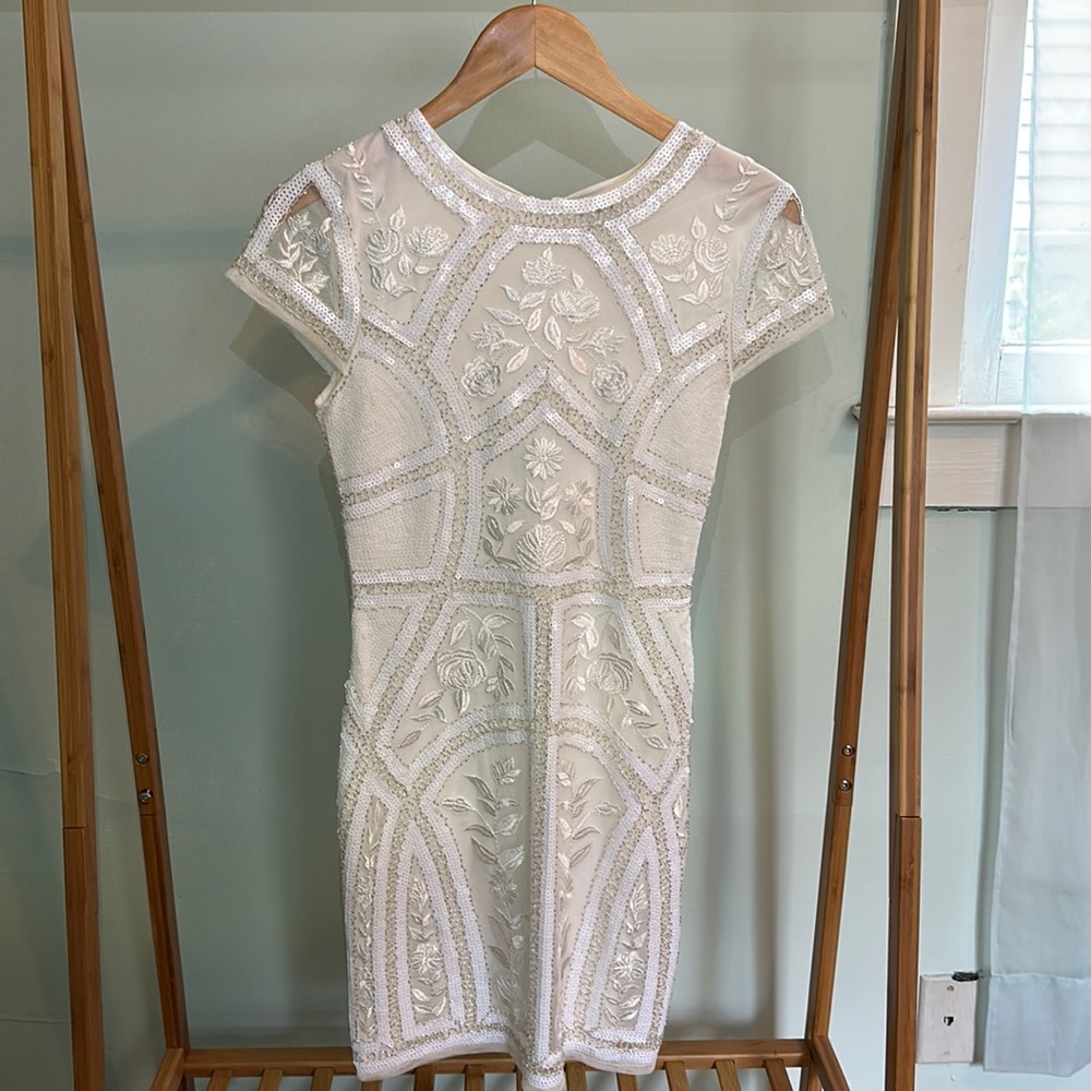 White sequined dress